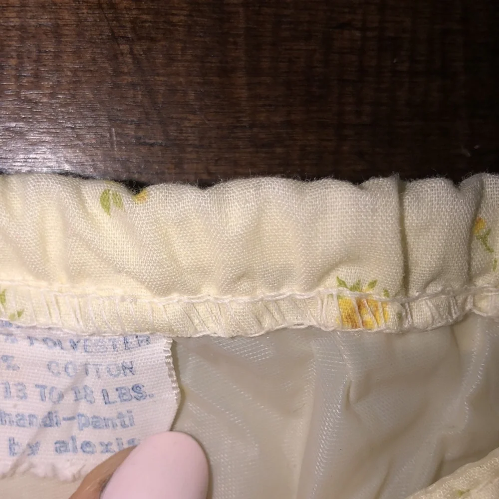 Handi panti by Alexis vintage Yellow Floral Baby diaper cover
